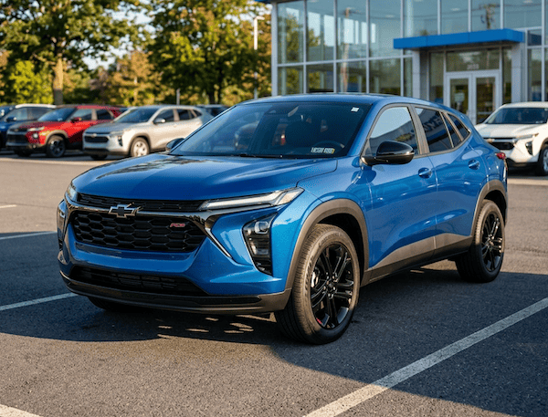 chevy trax allentown lot in front of dealership