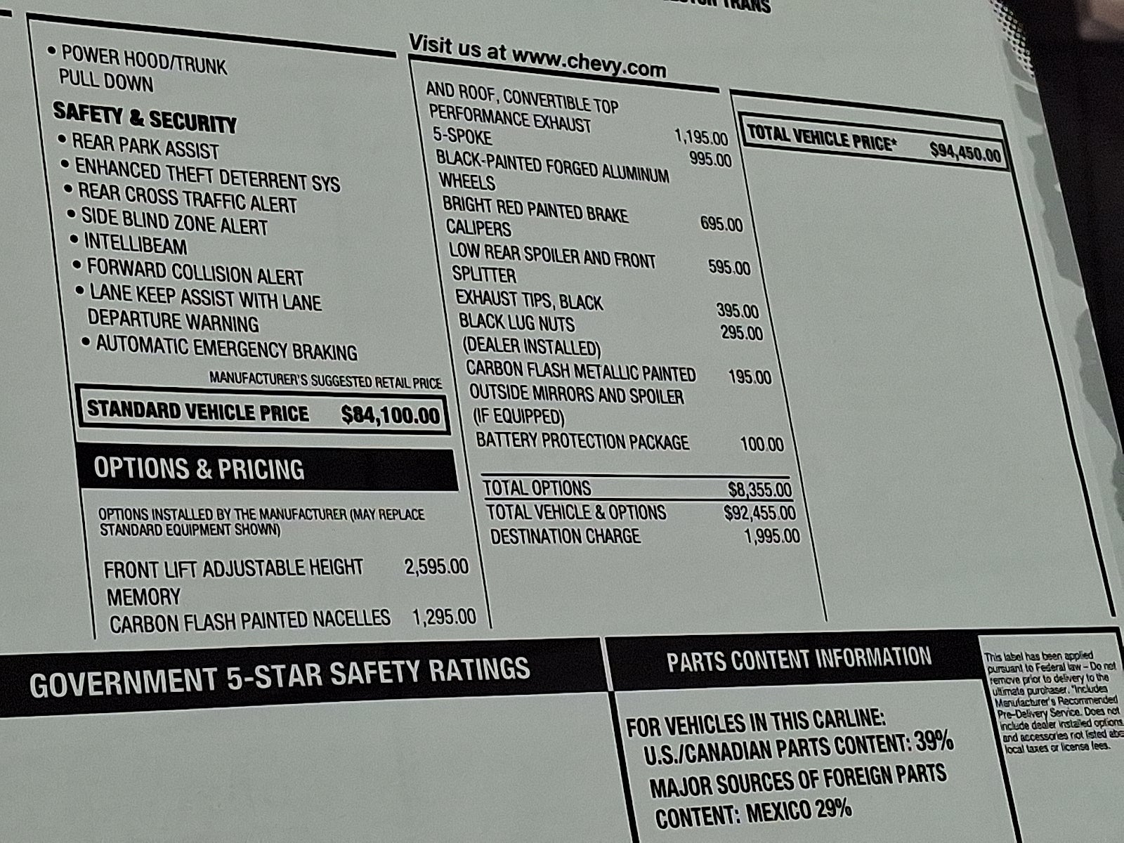 2026 Chevrolet Corvette Stingray 2LT