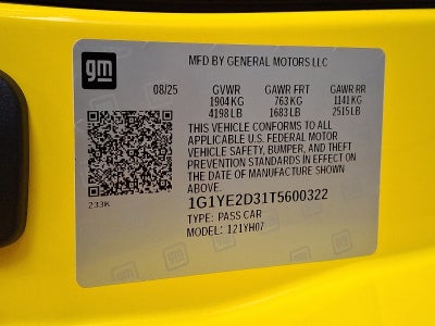 2026 Chevrolet Corvette Z06 2LZ