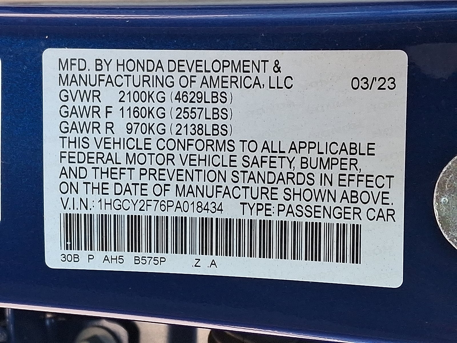 2023 Honda Accord Hybrid Sport-L FWD