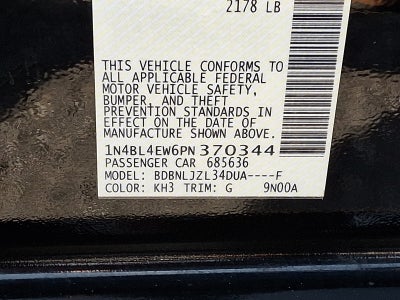 2023 Nissan Altima SL Intelligent AWD AWD