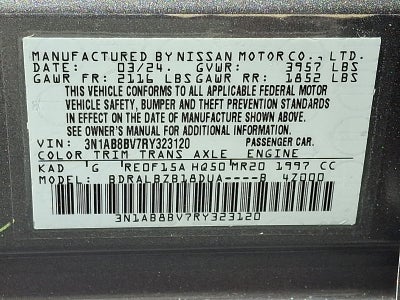 2024 Nissan Sentra S Xtronic CVT FWD