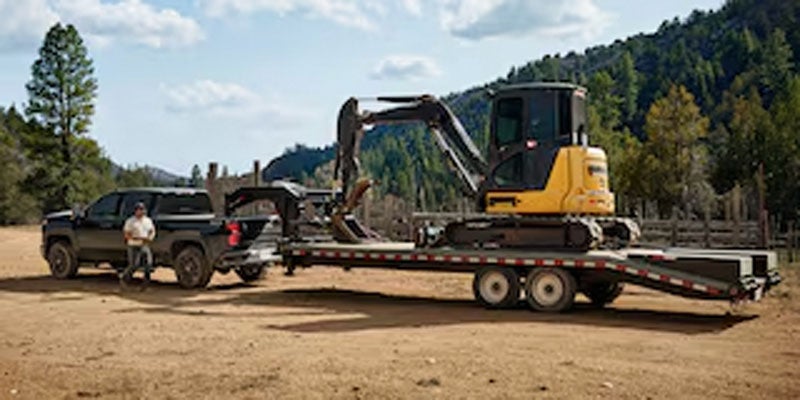 2026 Chevrolet Silverado 2500HD towing a heavy trailer near Bethlehem, PA