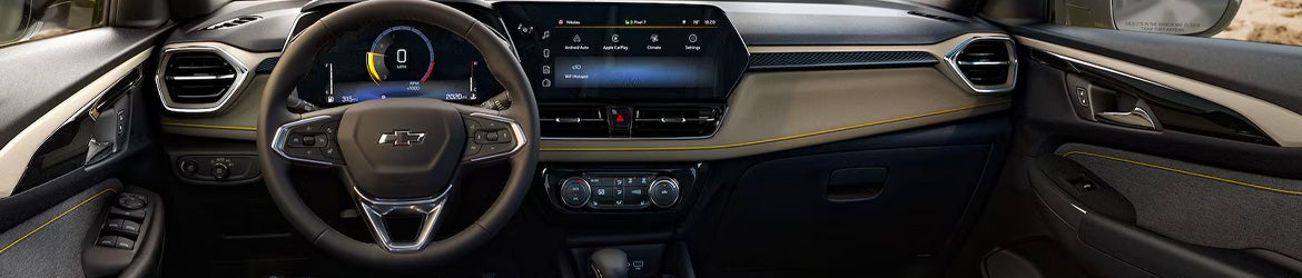 2026 Chevrolet Trailblazer dashboard and 11-inch touchscreen interior, at Outten Chevrolet of Allentown